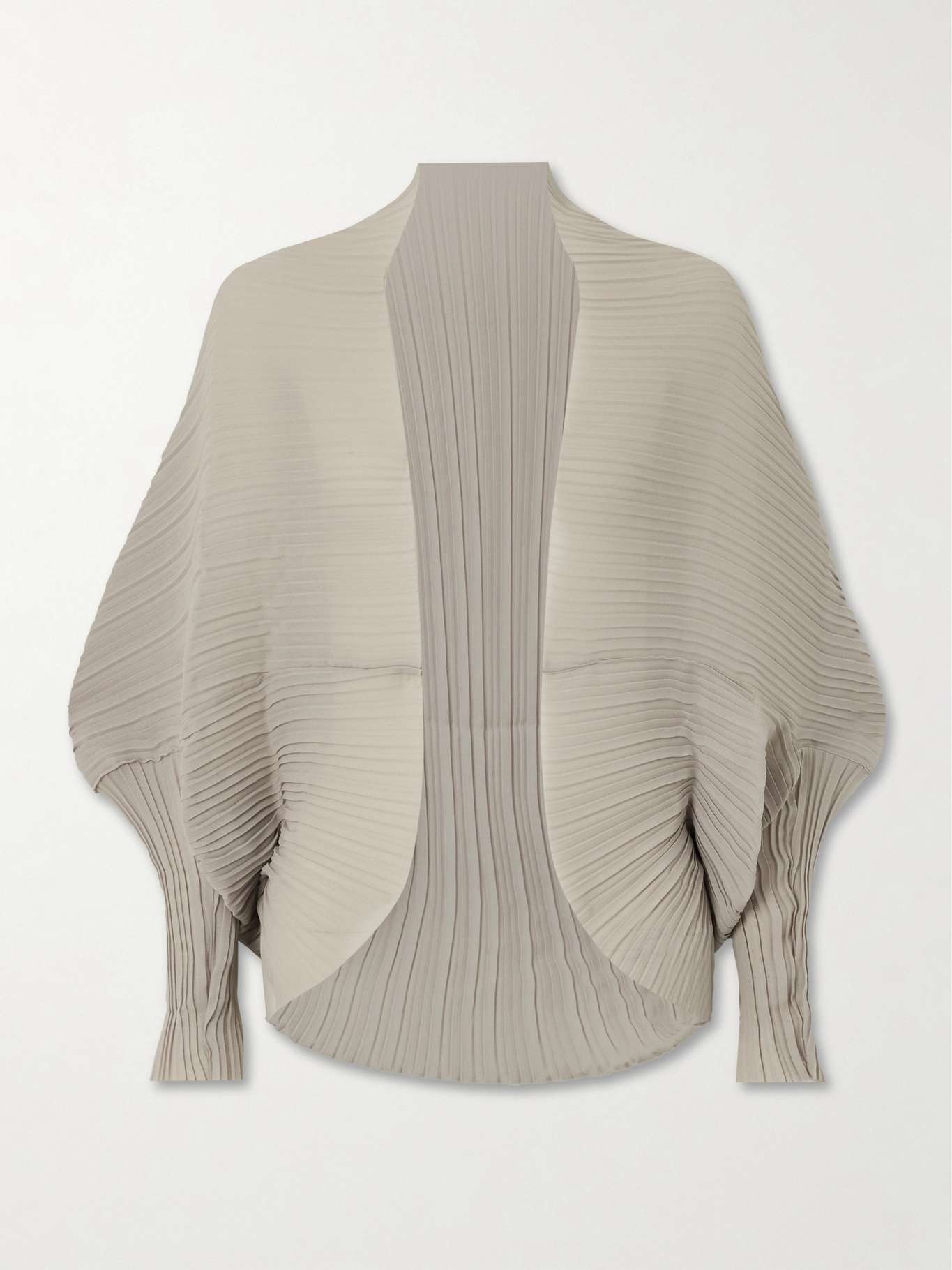 Plissé-chiffon cardigan - 1