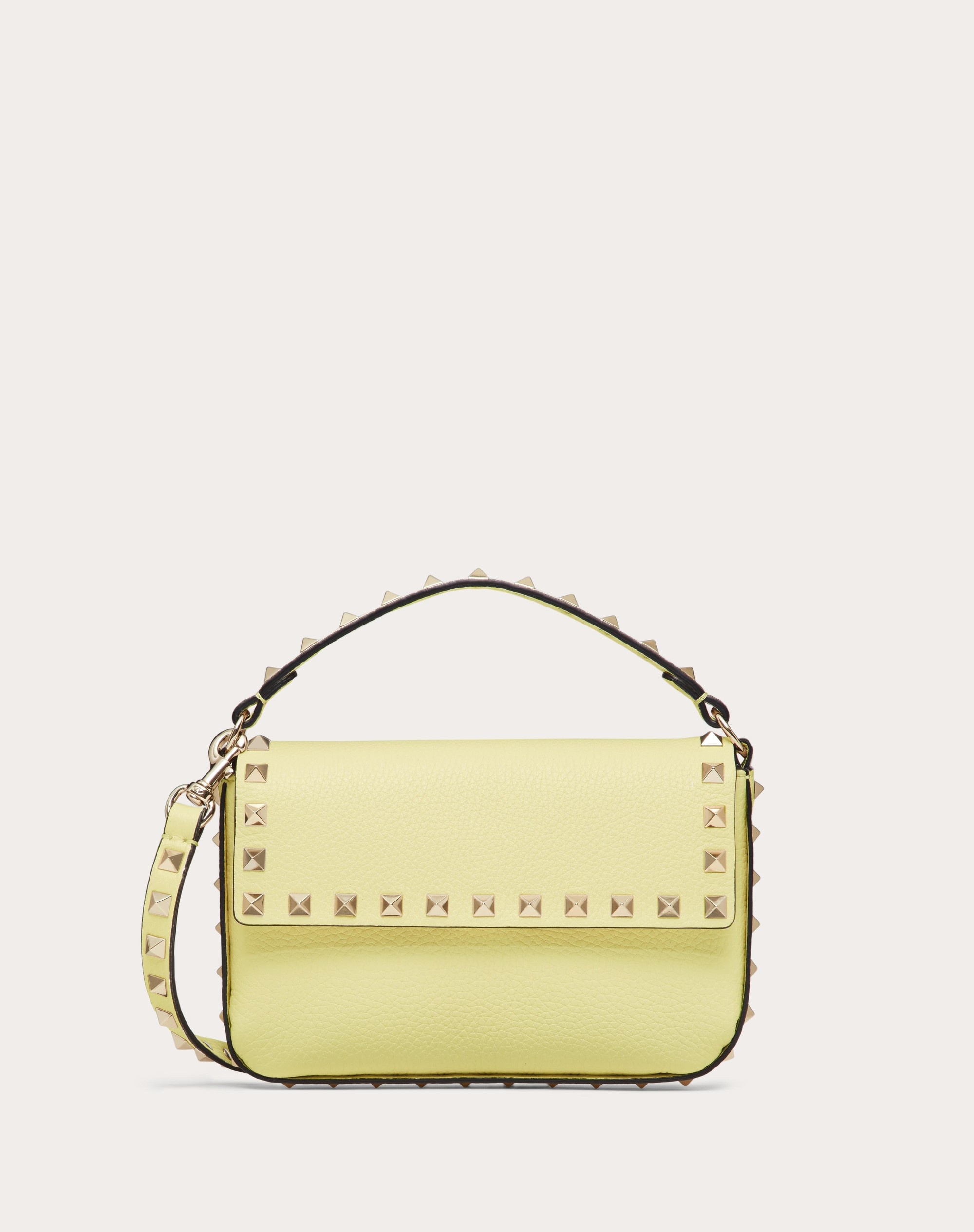 ROCKSTUD GRAINY CALFSKIN POUCH - 1