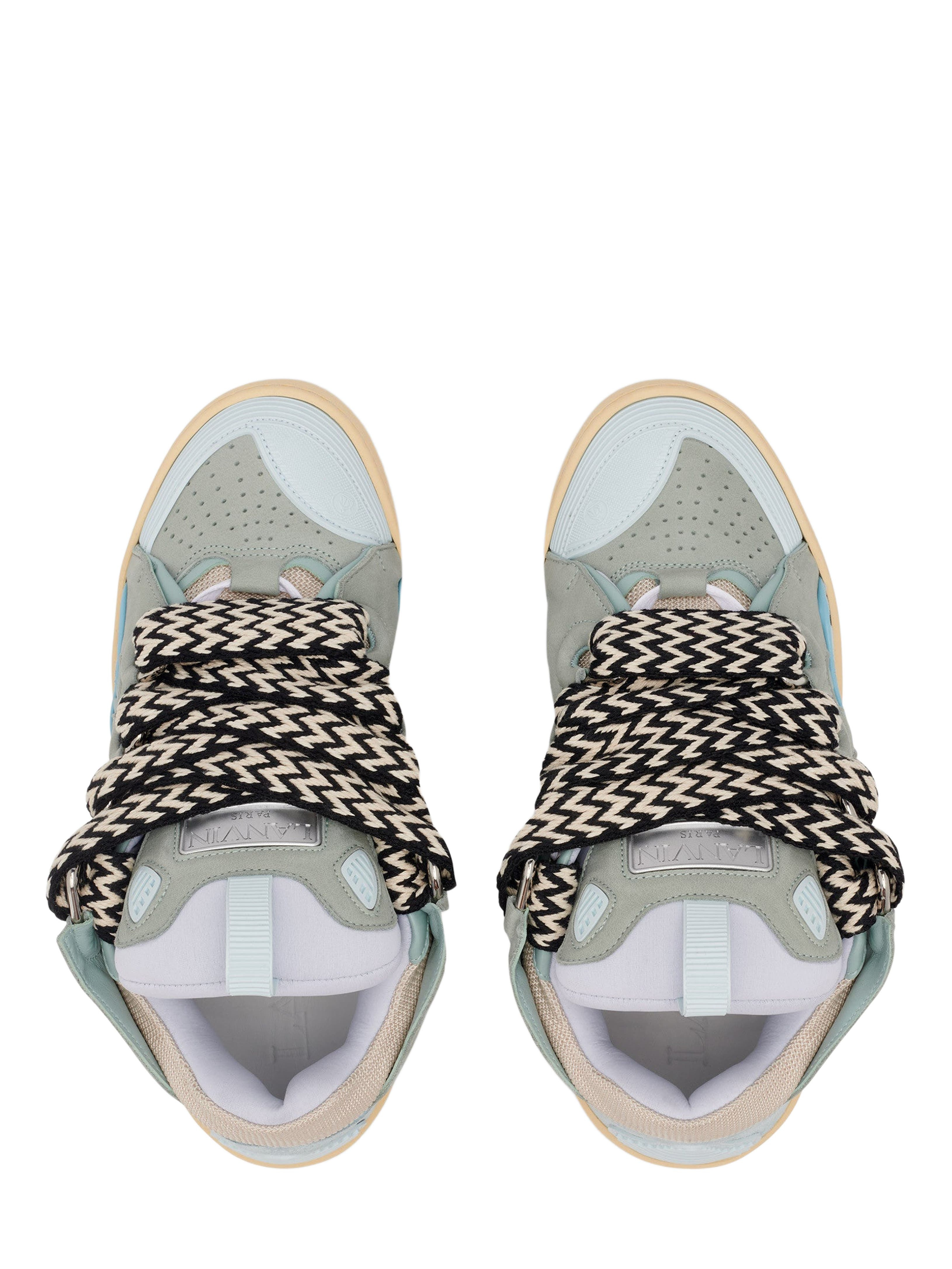 Lanvin LEATHER CURB SNEAKERS in Pale Blue at Nordstrom - 9
