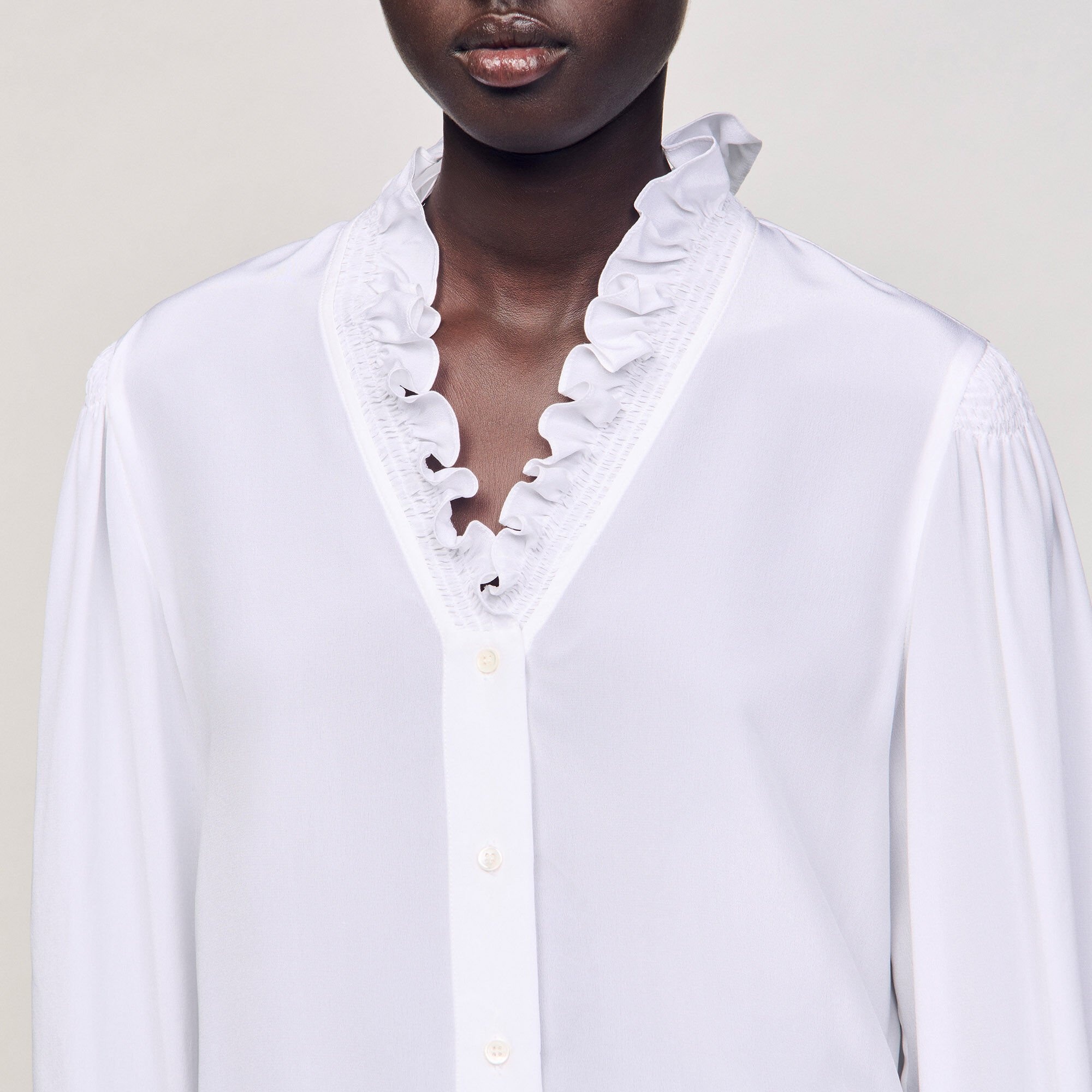 FLOWY SILK SHIRT - 3