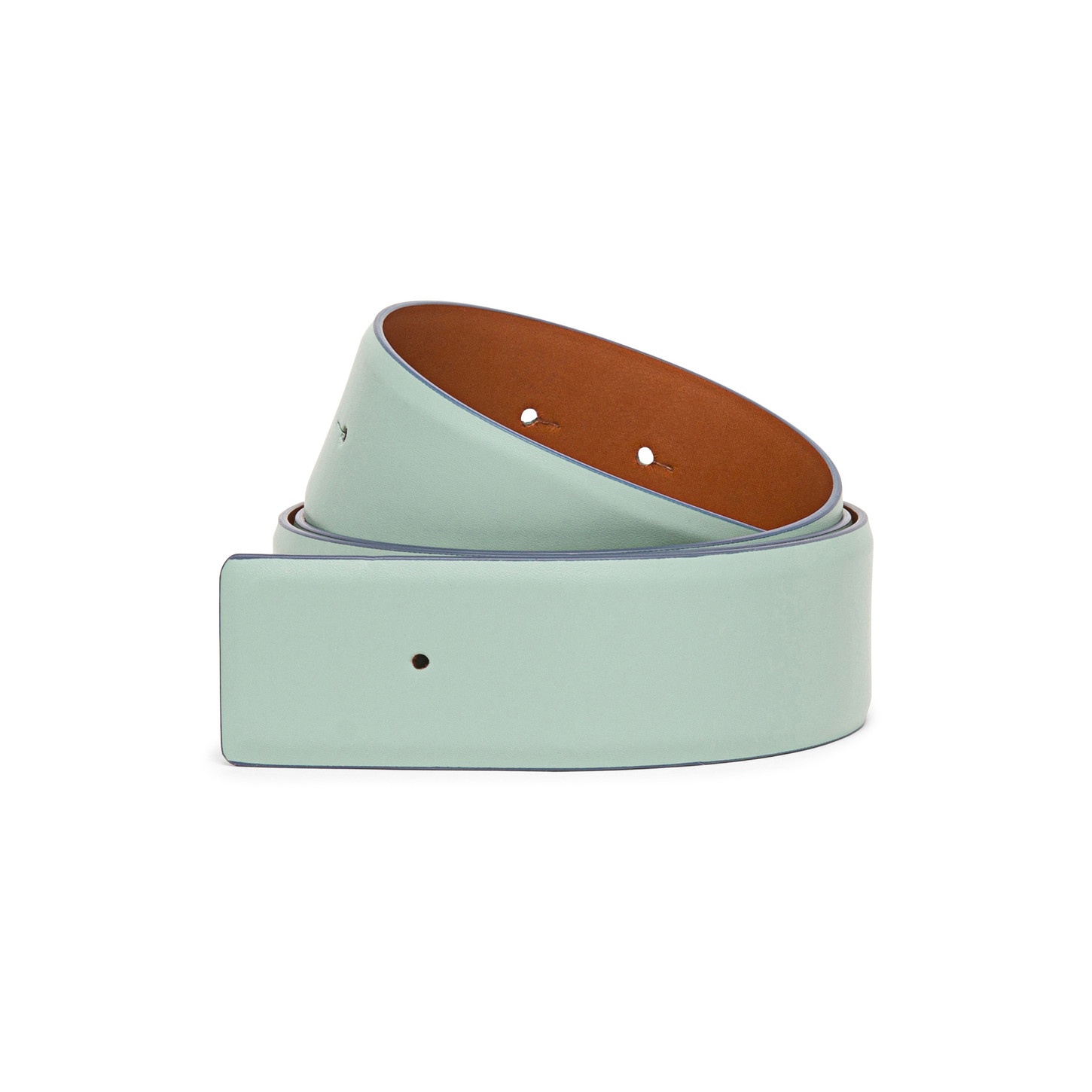 Green leather belt strap - 1