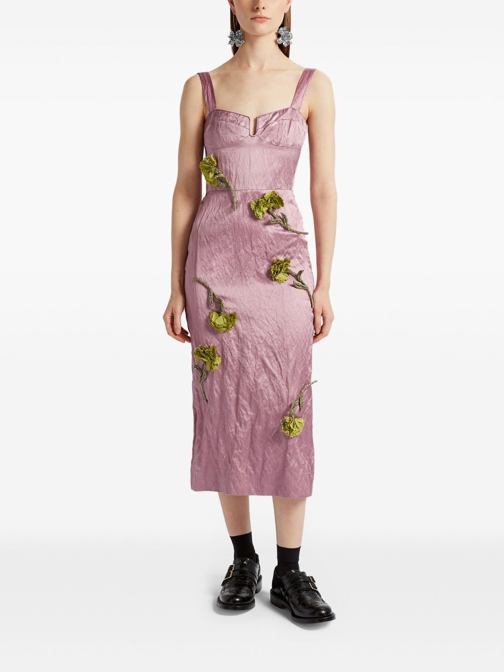 bustier-neckline cocktail dress - 3