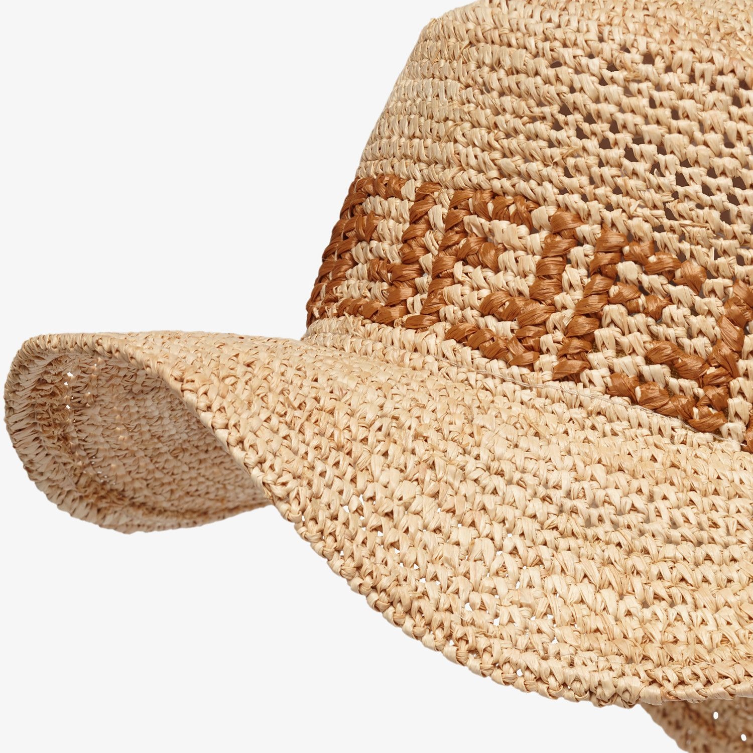 Beige raffia bucket hat - 2