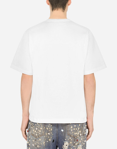 Dolce & Gabbana Cotton T-shirt with metal DG logo outlook