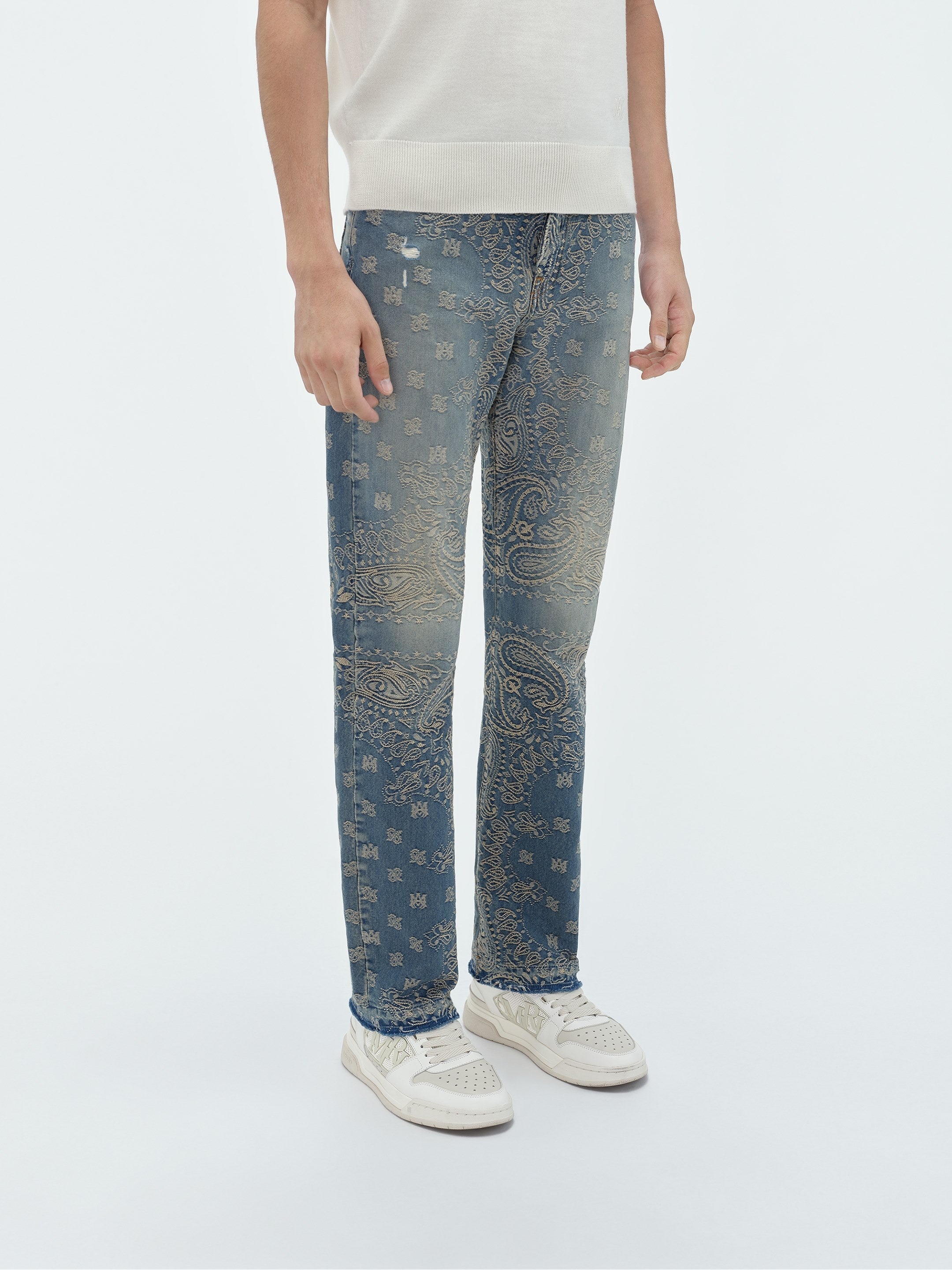 BANDANA JACQUARD STRAIGHT JEAN - 4