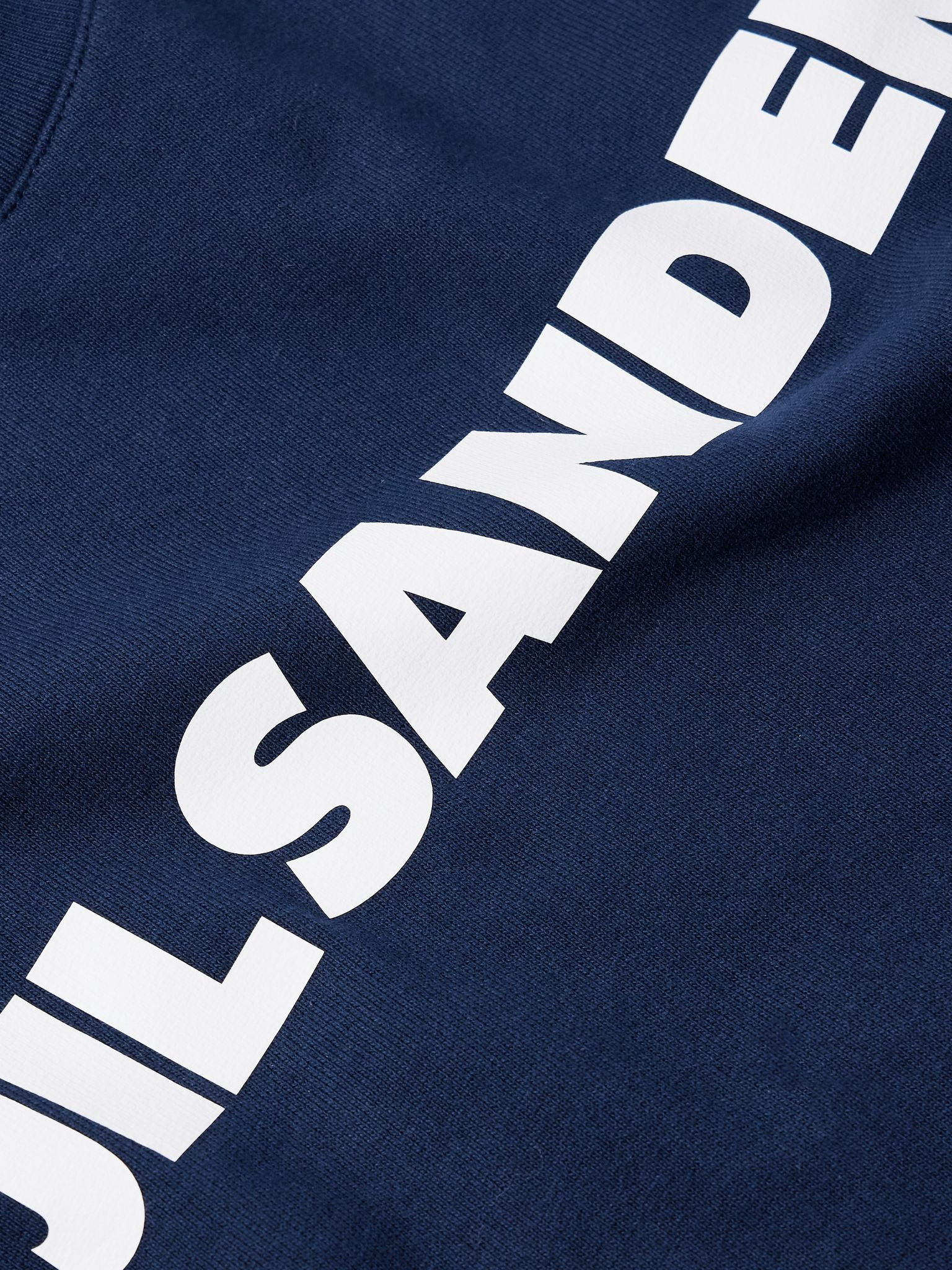 Logo-Print Cotton-Jersey Sweatshirt Navy - 4