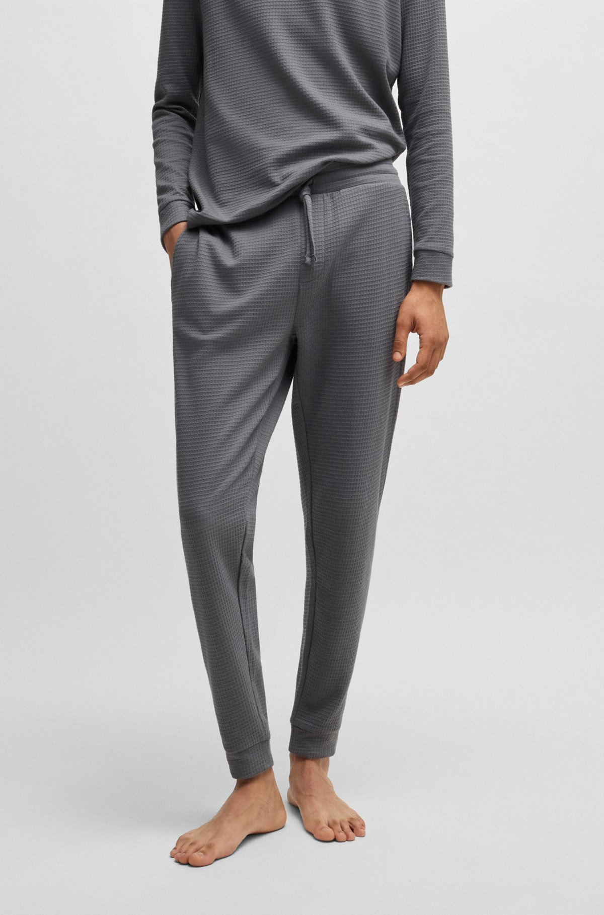 COTTON PAJAMA BOTTOMS WITH EMBROIDERED LOGO - 2