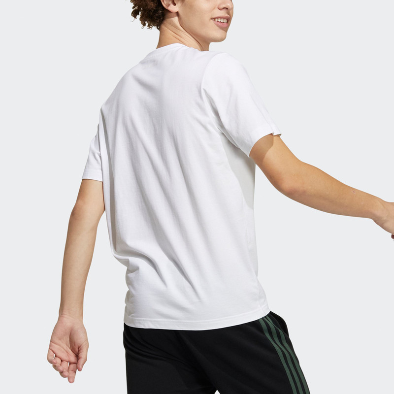adidas neo M Ssfv5 Tee1 Funny Printing Logo Sports Cotton Round Neck Short Sleeve White GP4864 4