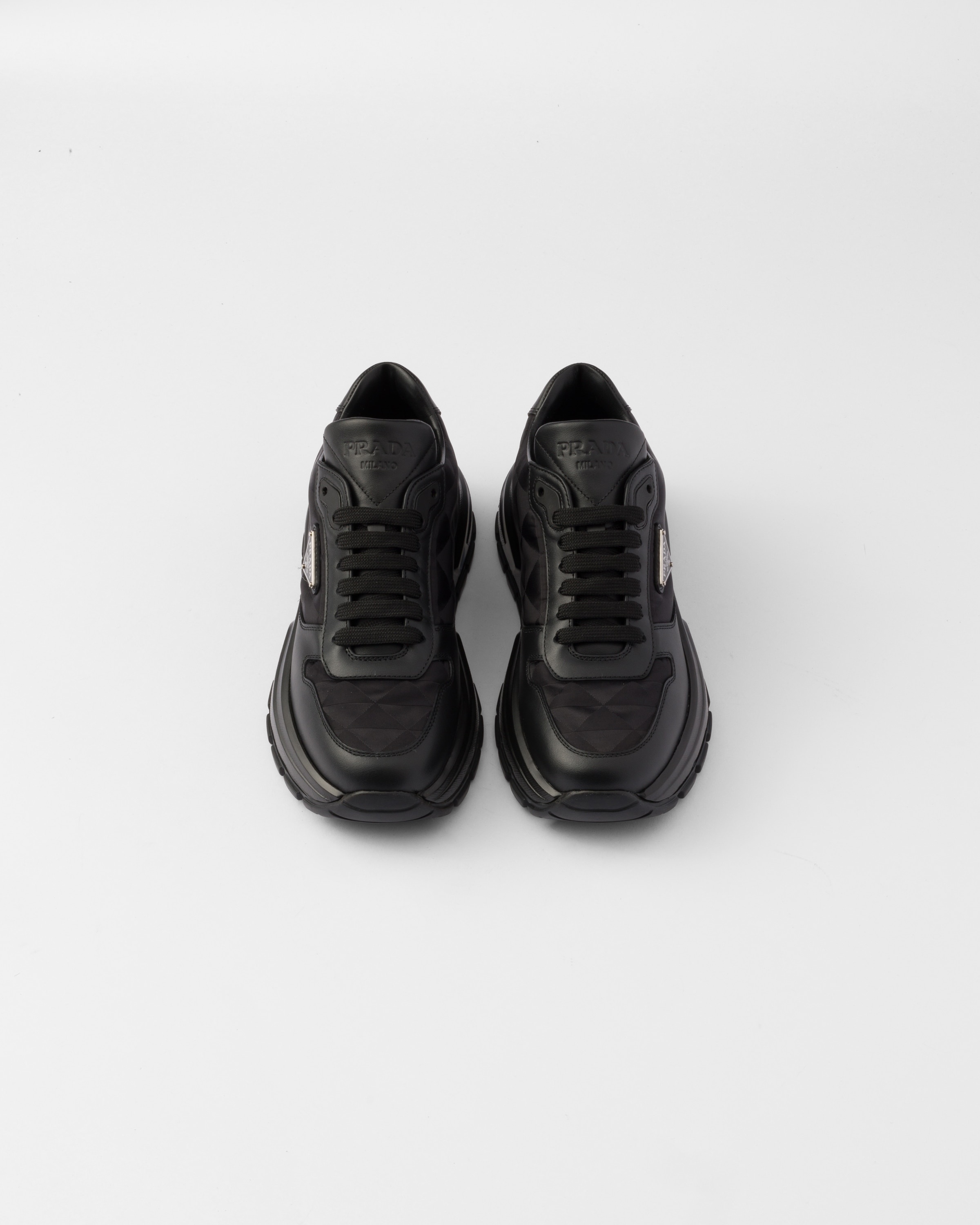 PRAX 01 Re-Nylon and leather sneakers - 4