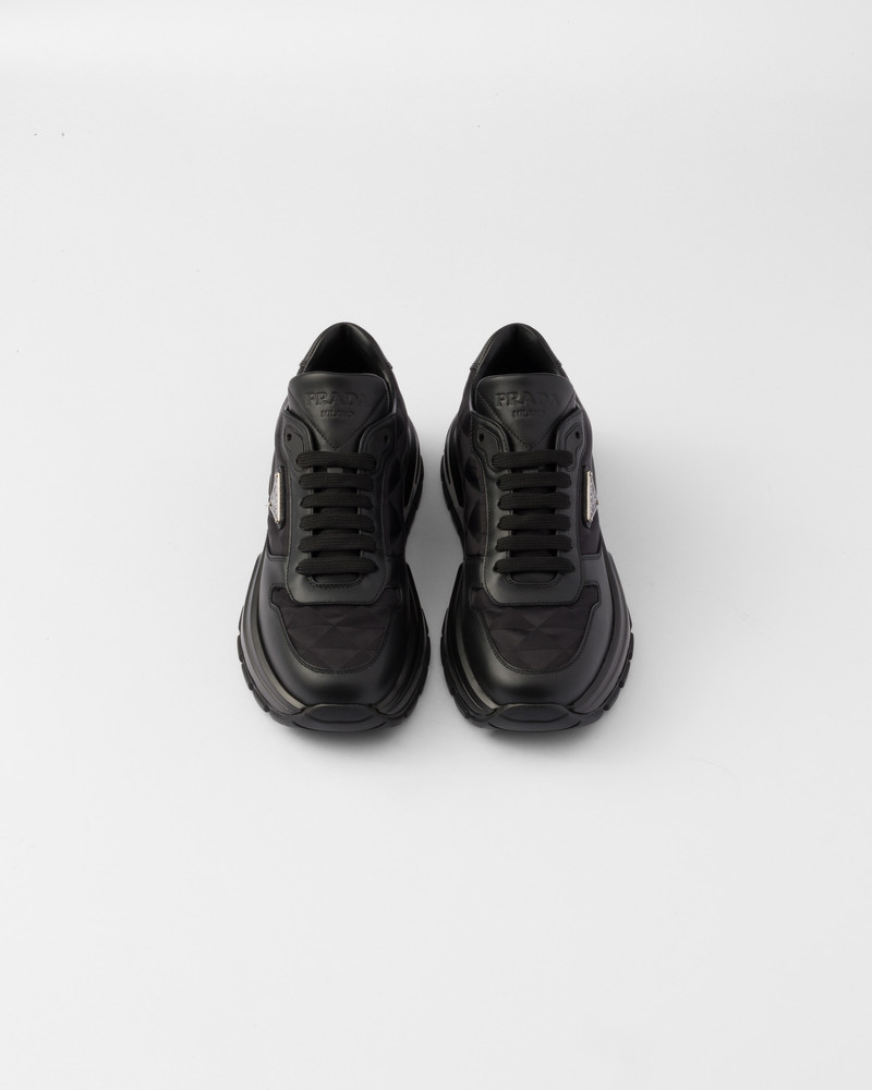 PRAX 01 Re-Nylon and leather sneakers 4