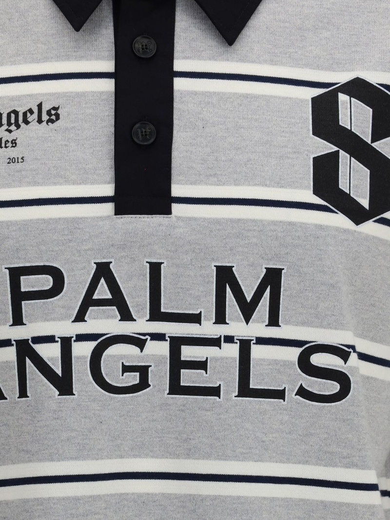 striped logo-print polo shirt 4