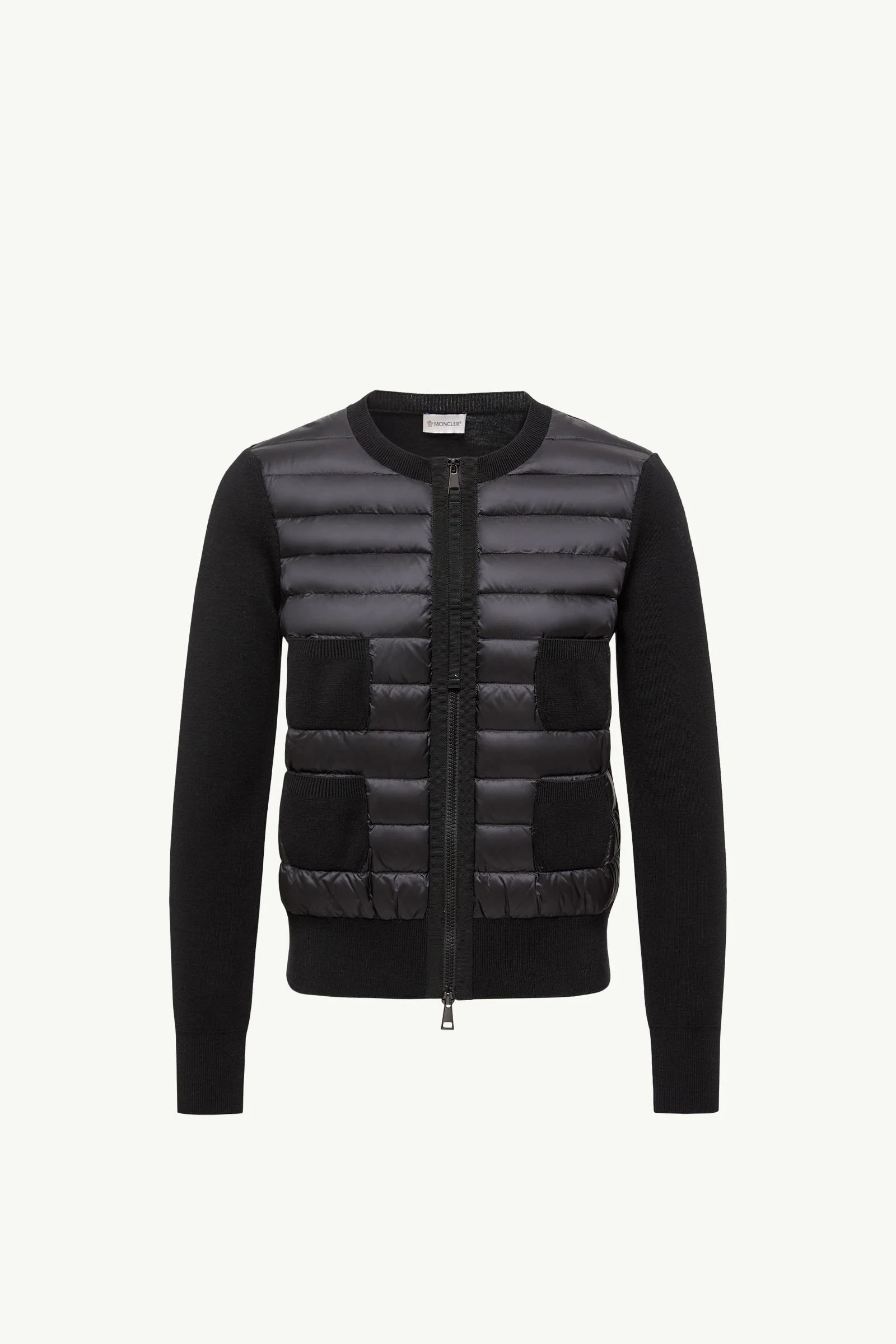 Padded Wool Zip-Up Cardigan - 1