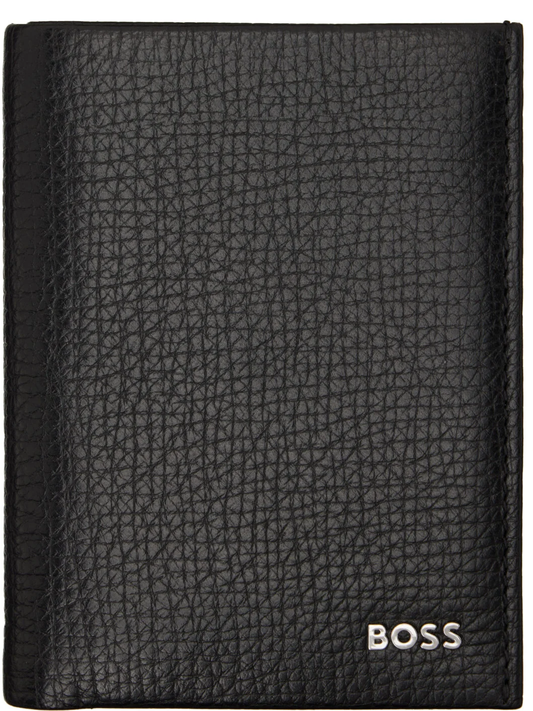 Black Leather Bifold Wallet - 1