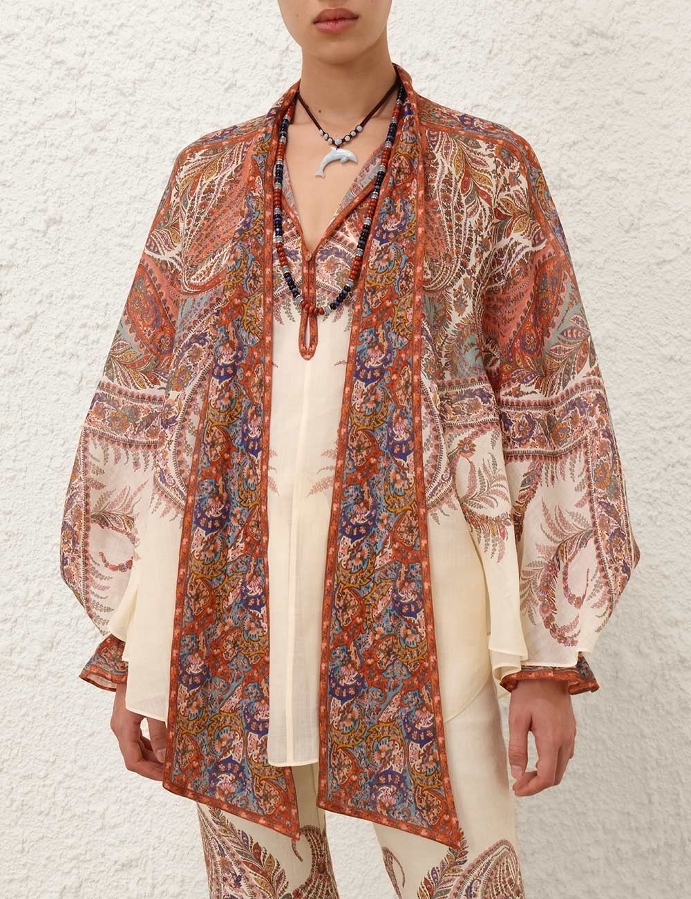 RHIANNON TIE NECK BLOUSE - 2