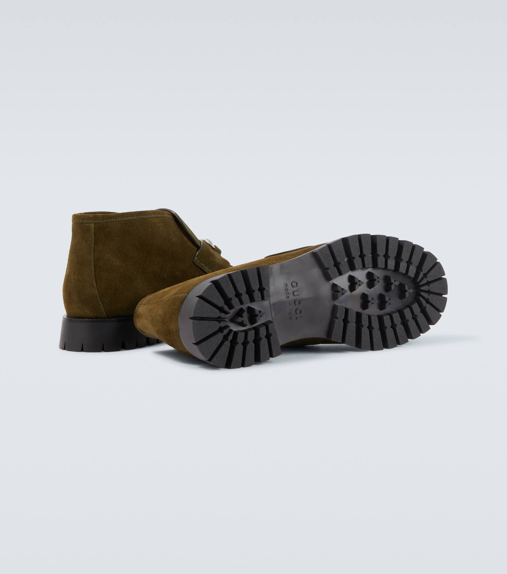 Horsebit suede ankle boots - 7