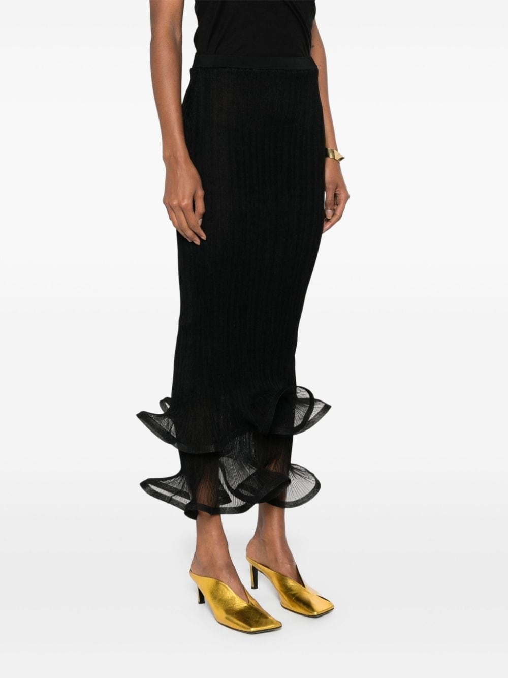 Kelso ruffle-detail skirt - 3