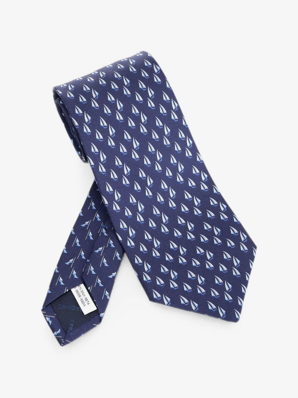 sailboat-print tie - 1