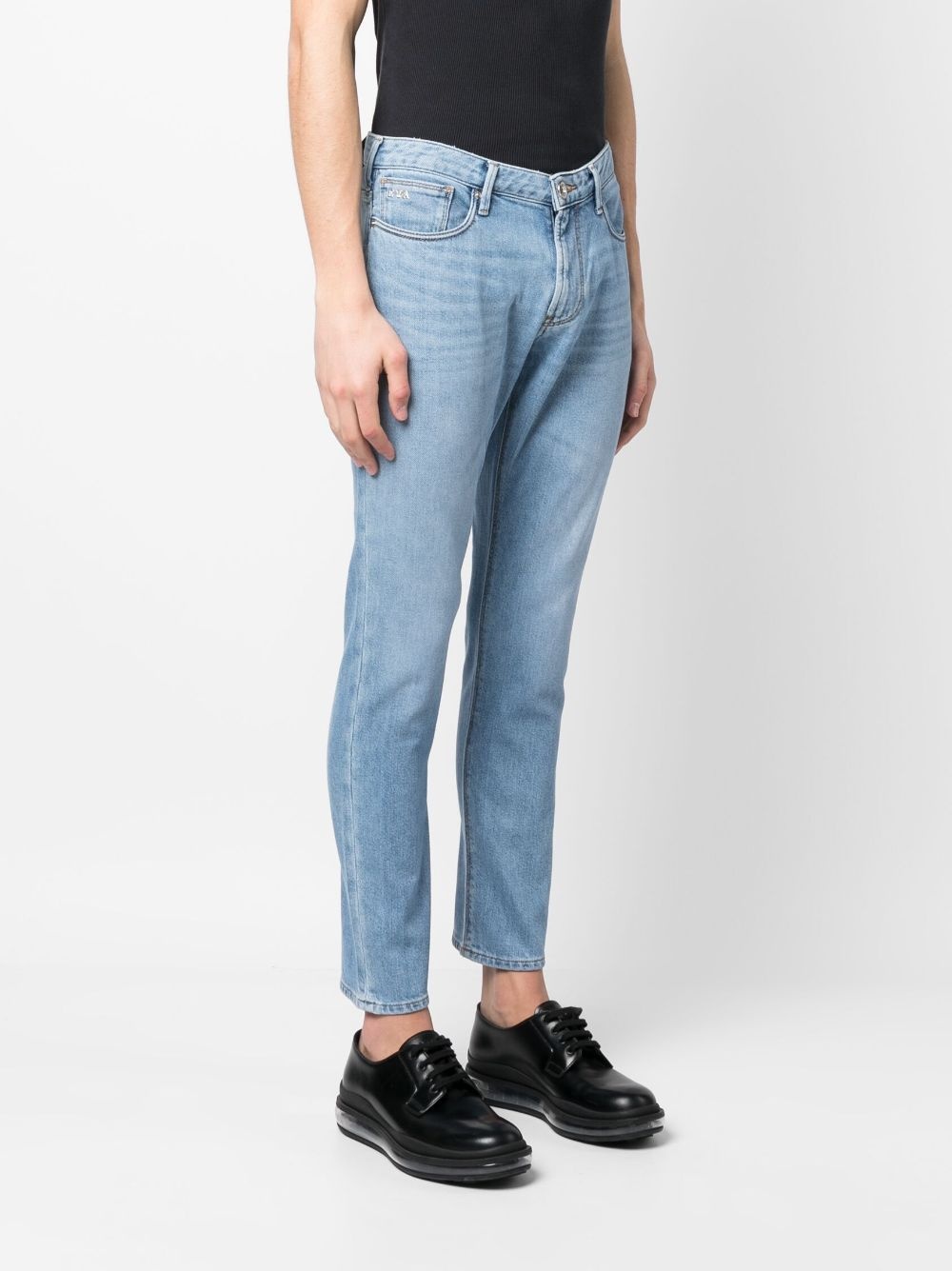 slim-fit faded jeans - 3