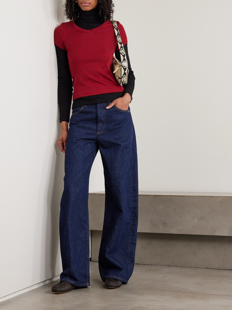 FLORE FLORE Dinah Ribbed Organic Cotton-jersey Turtleneck Top outlook