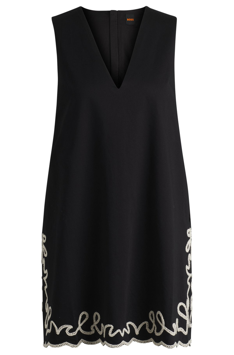 COTTON DRESS WITH CONTRAST EMBROIDERY 1