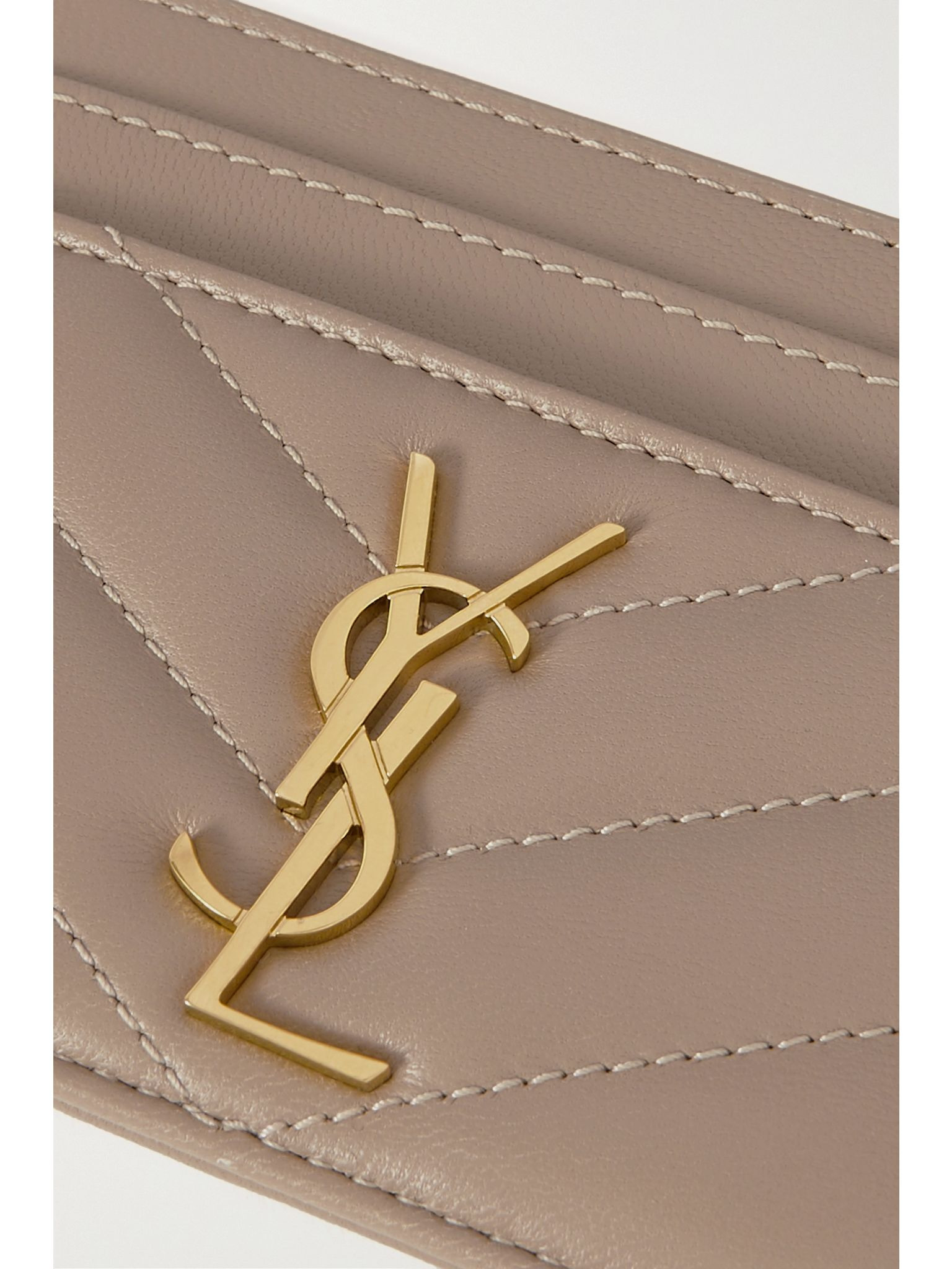 Cassandre matelassé leather cardholder Gray - 3