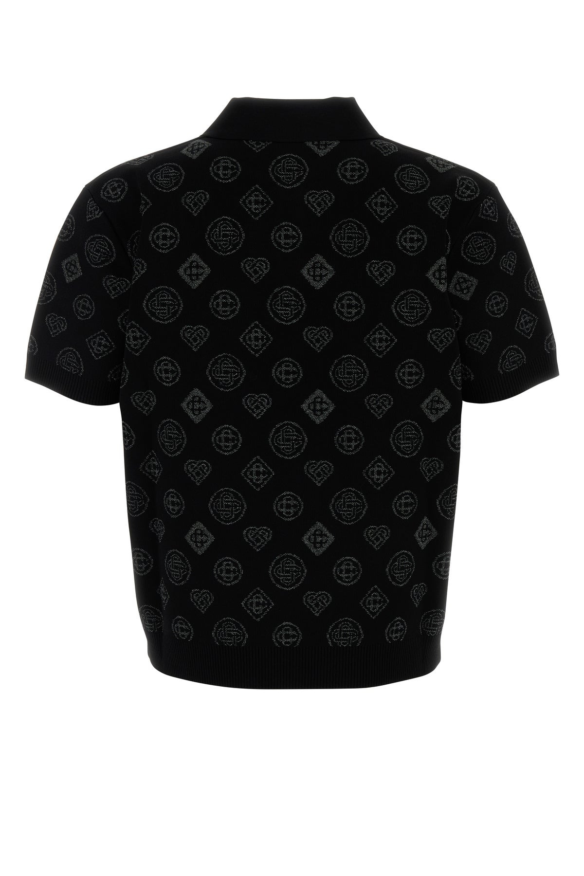 Embroidered viscosa blend polo shirt - 2