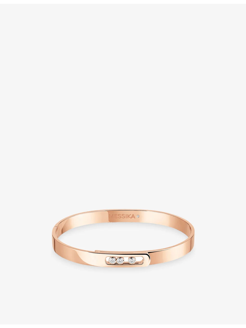 Move Noa 18ct Gold And 0.15ct Diamond Bangle Bracelet - 1