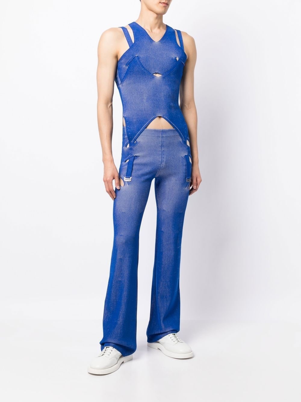 two-tone sleeveless tank top - 3