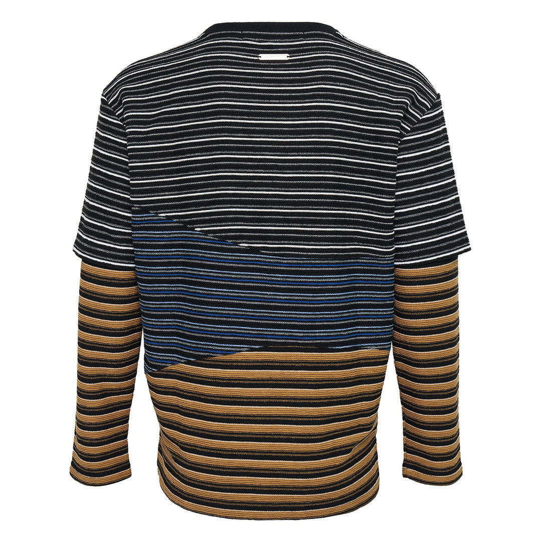 Stripe Layered Sweatshirt - 2