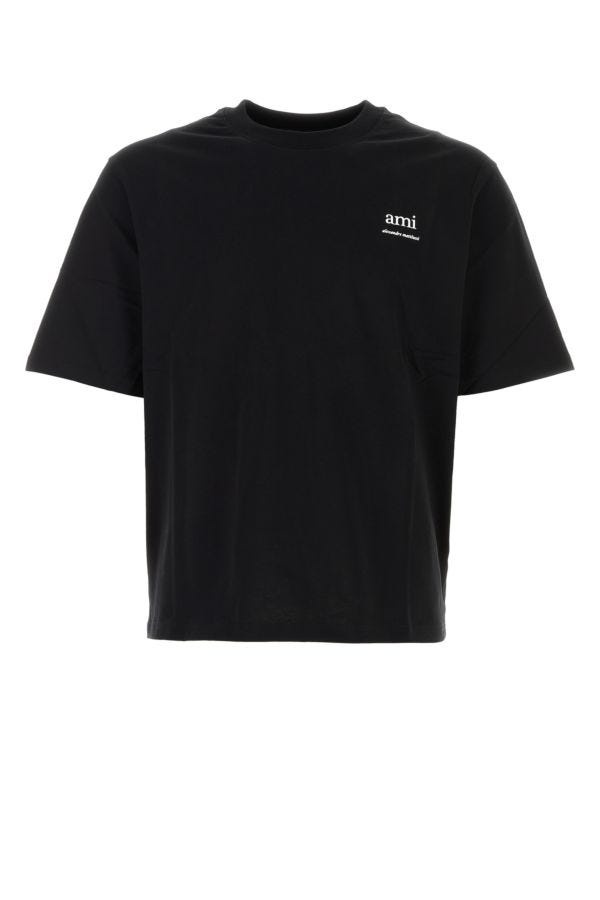 Black cotton t-shirt - 1