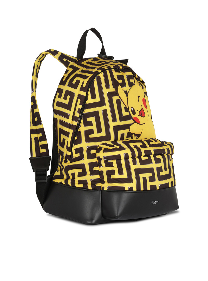 Unisex - Nylon and leather backpack 3