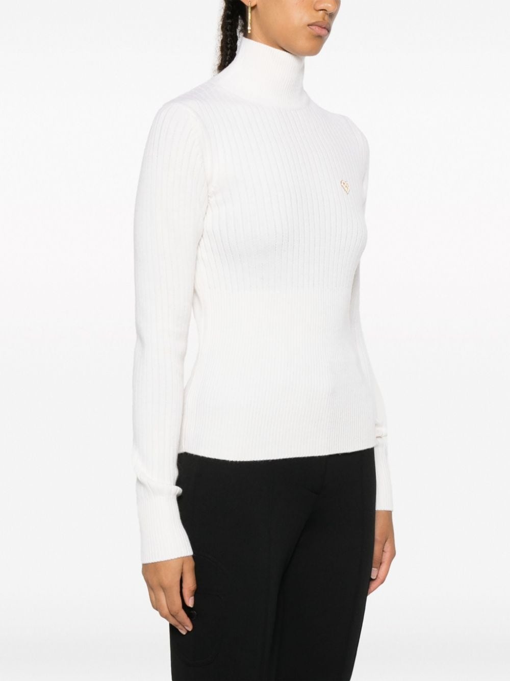 ribbed-knit wool jumper - 3