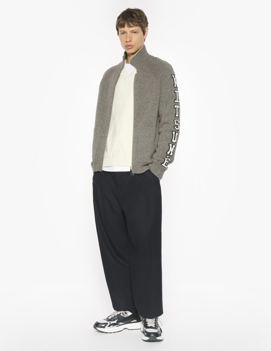 COLLEGE KNITTED WOOL JACKET - 2