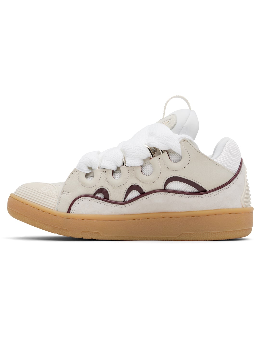 SSENSE Exclusive Beige Curb Leather Sneakers - 3