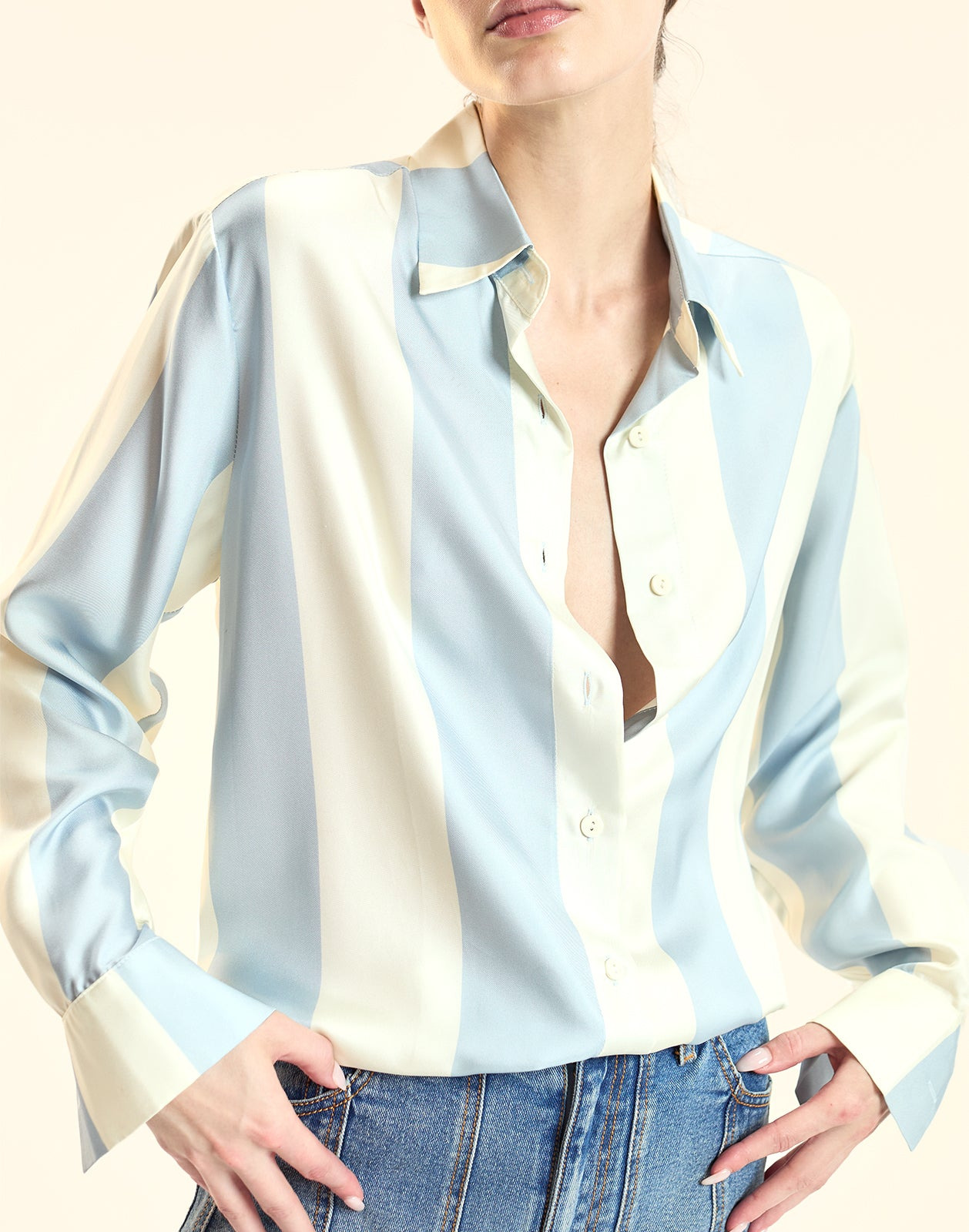 Collectible Stripe Silk Shirt - 4