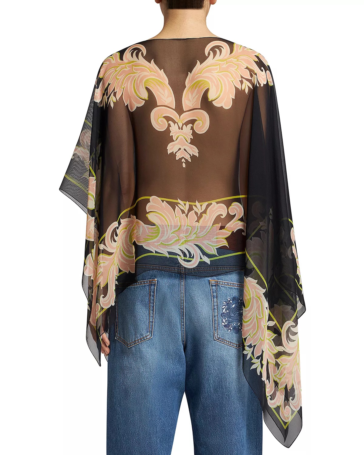 Silk Paisley Poncho - 2