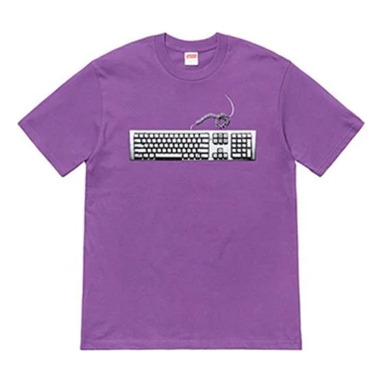 Supreme SS19 Keyboard Tee Purple Pattern Short Sleeve Unisex SUP-SS19-733 - 1