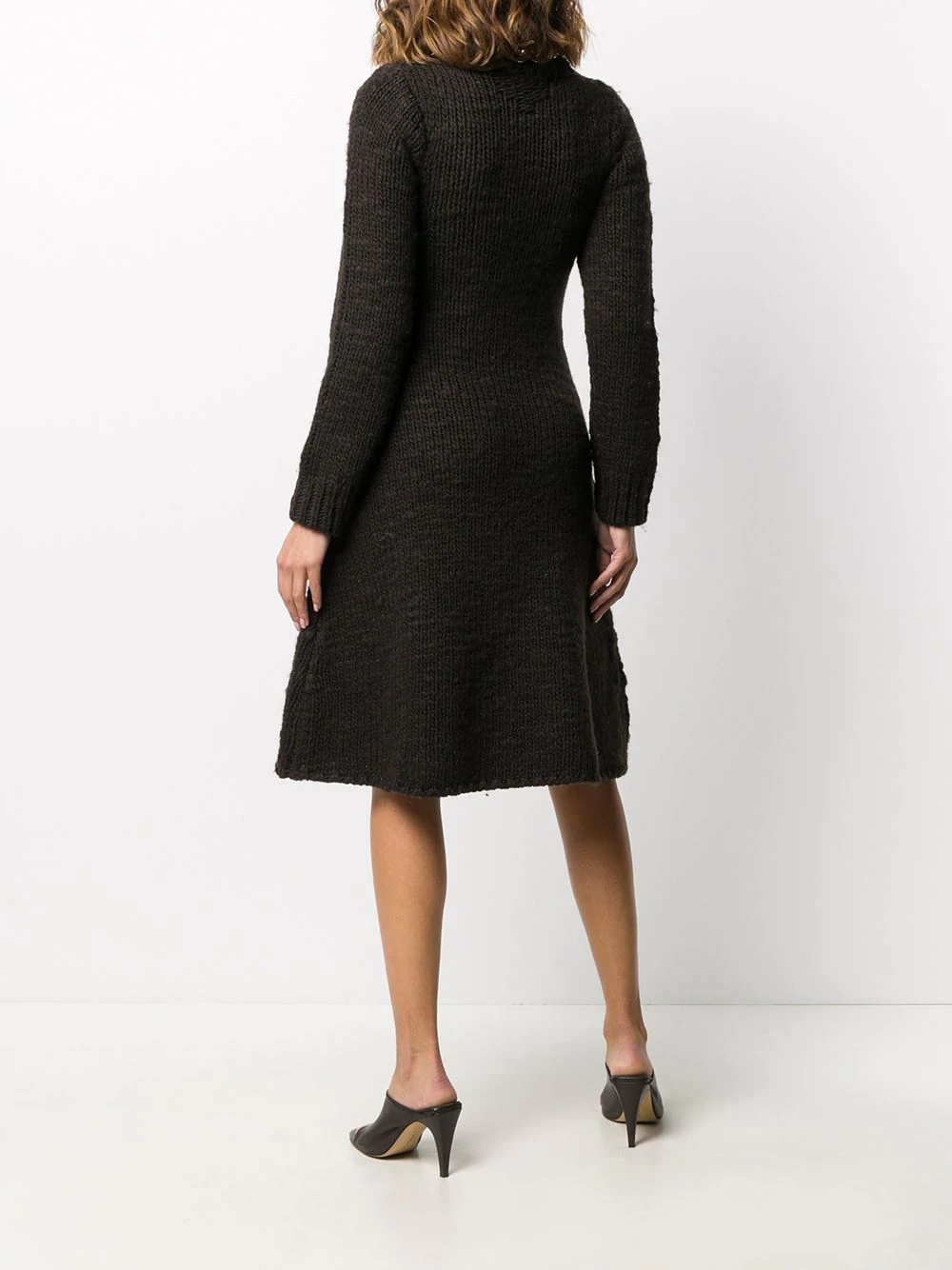 chain-link detail knitted dress - 4