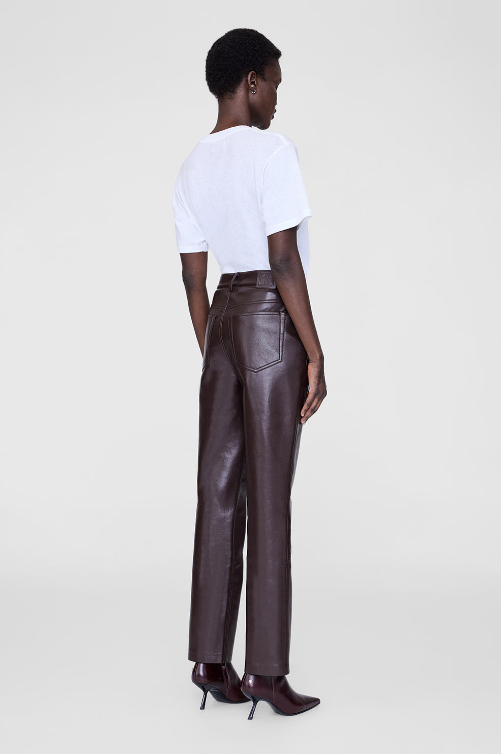 Bruno Pant - Deep Brown Recycled Leather - 3