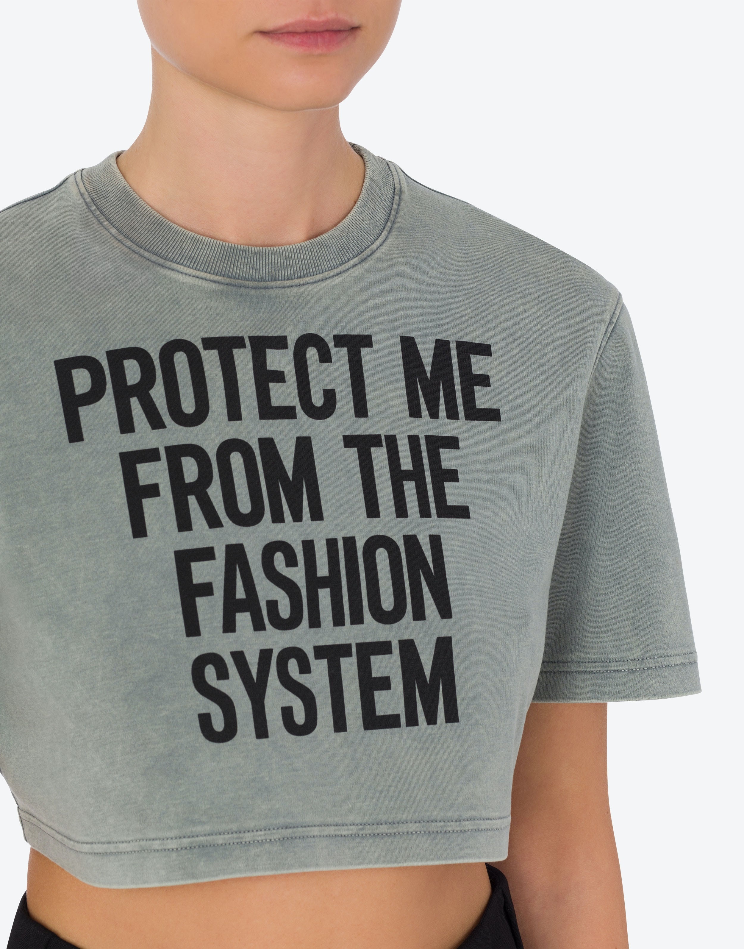 FASHION SYSTEM PRINT CROPPED T-SHIRT - 4