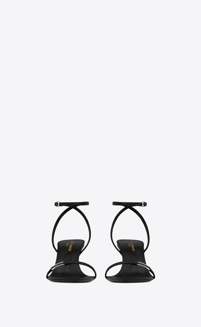 SAINT LAURENT kitty sandals in shiny leather outlook