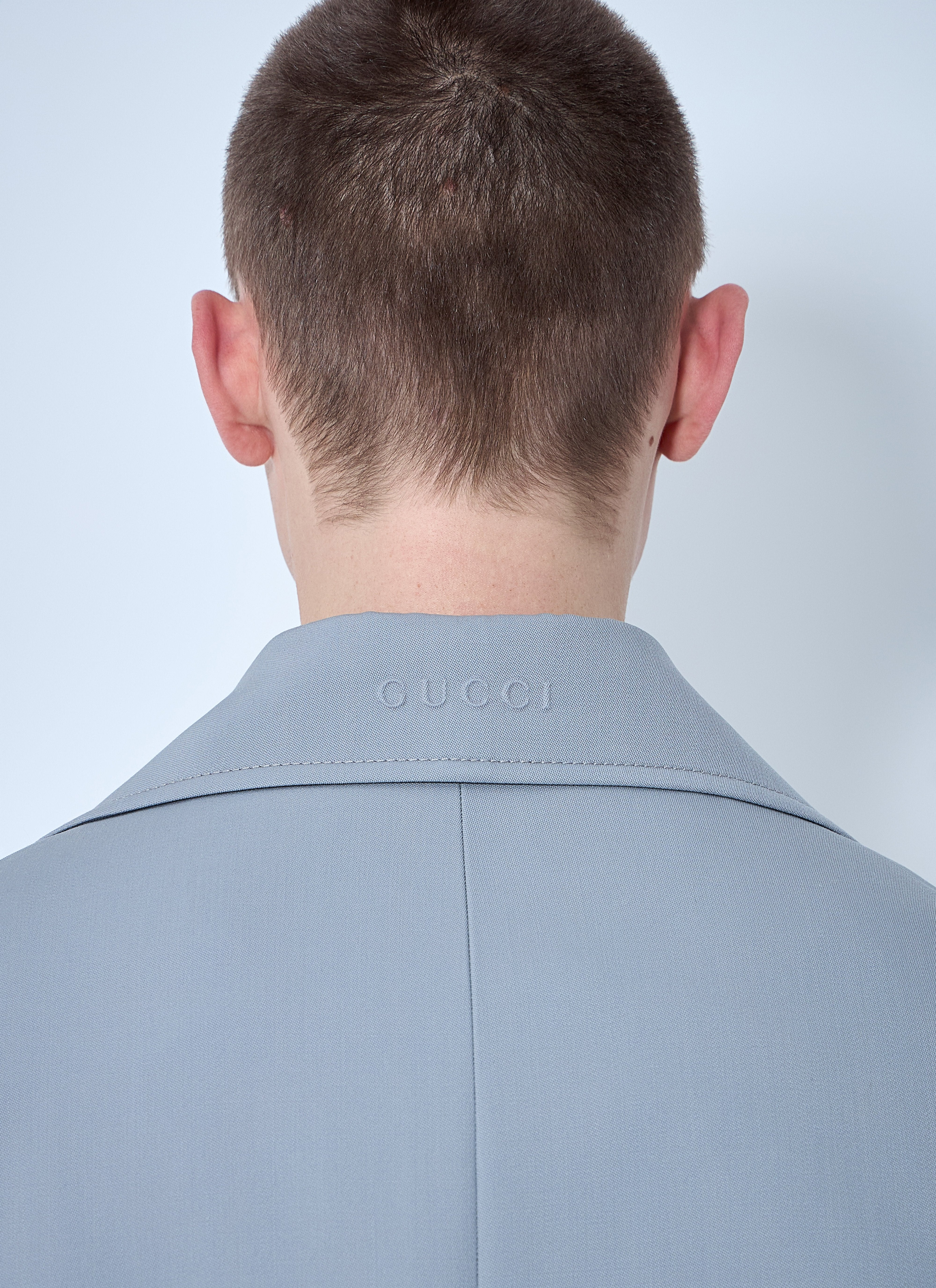 Gucci Men Single-Breasted Wool Coat - 6