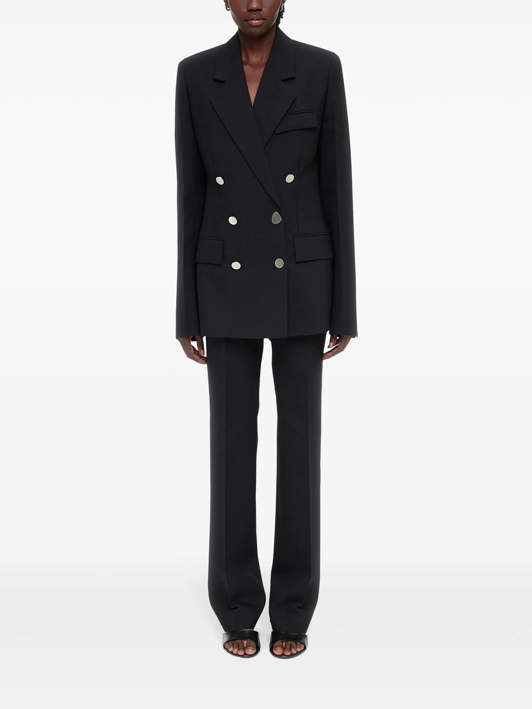 Double Breasted Wool Blazer - 6