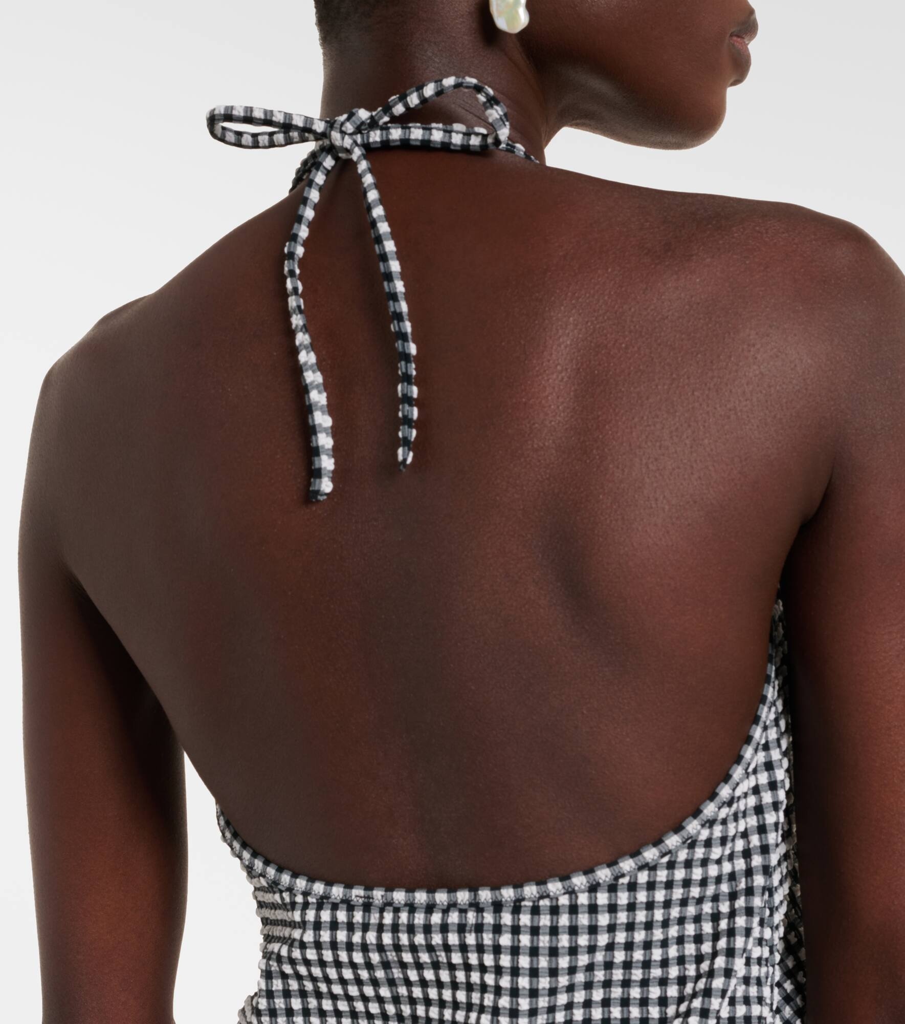 Gingham seersucker minidress - 5