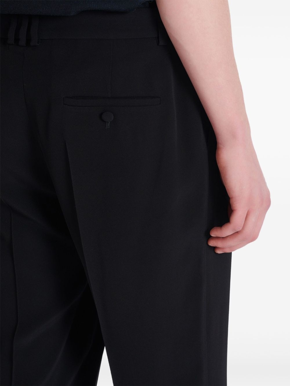 cotton straight-leg trousers - 6