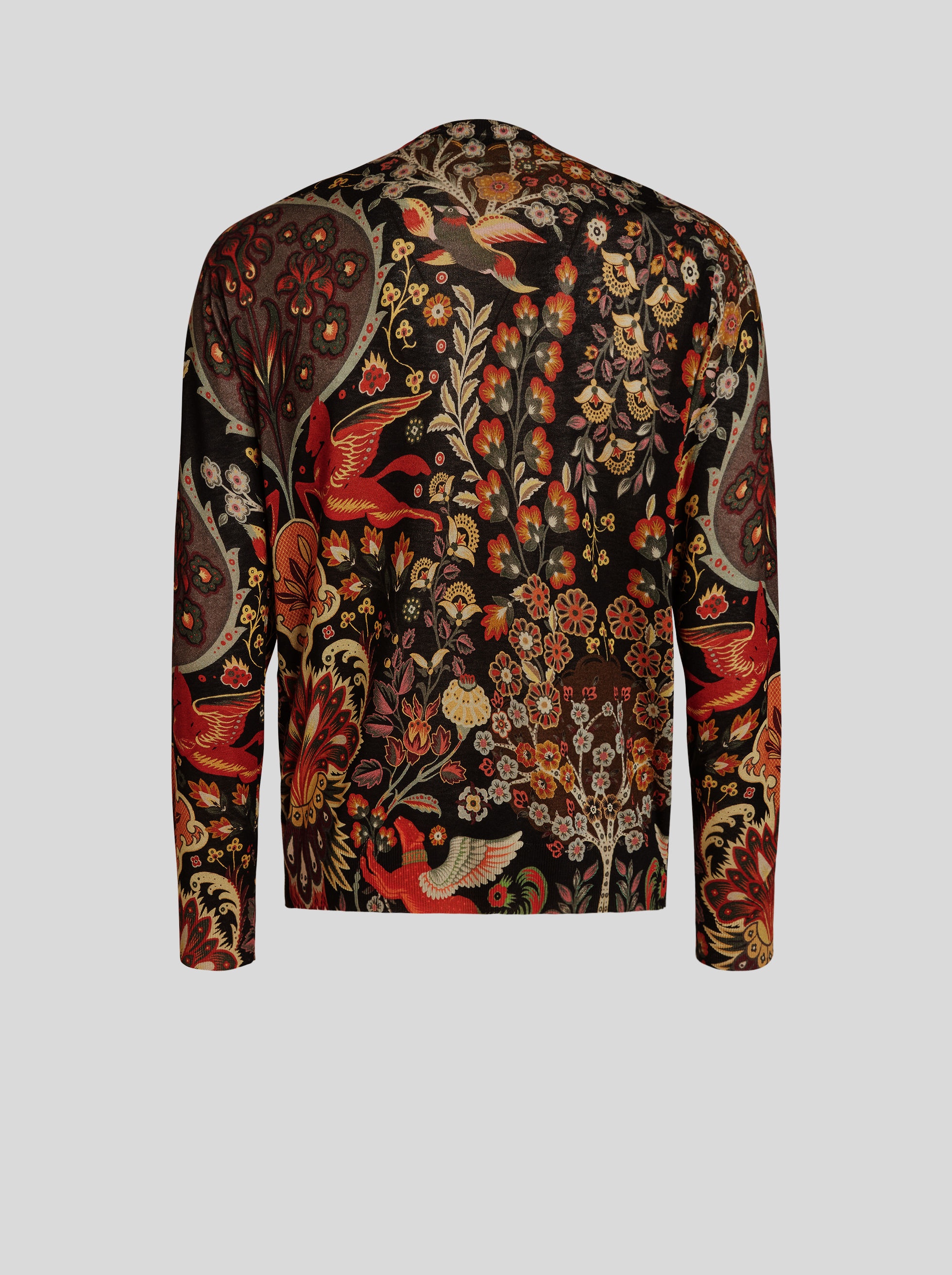 PRINTED SILK AND CASHMERE JUMPER - 5