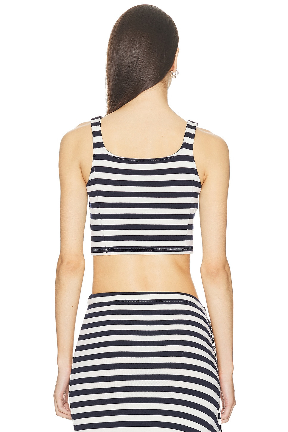 Striped Cropped Tank Top - 3