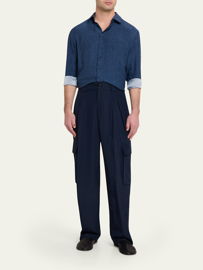 GIORGIO ARMANI Men's Relaxed Fit Cargo Trousers outlook