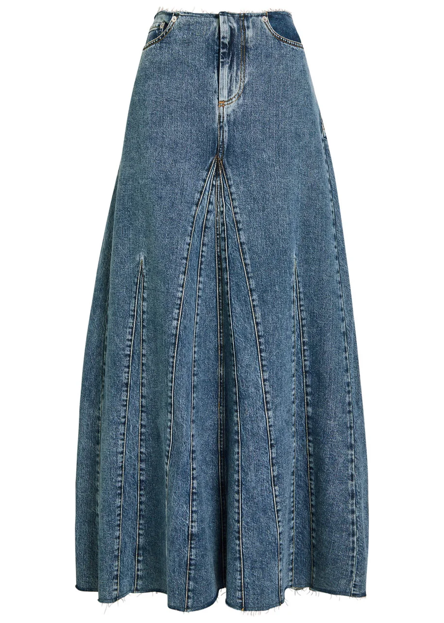 Our Legacy Revel Panelled Denim Maxi Skirt - 1