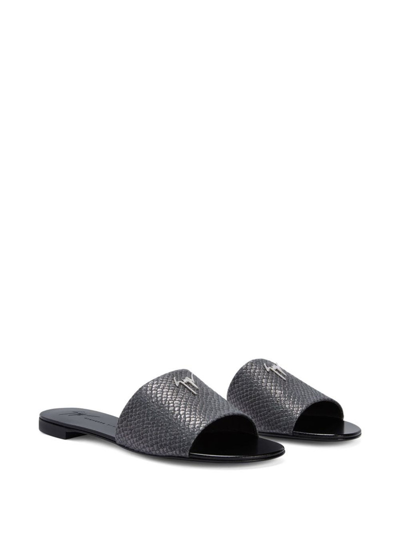 Giuseppe Zanotti Shirley leather slides outlook